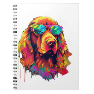 Irish Red Setter Dog Hunde Rasse für eine irische Notizblock