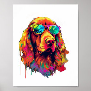 Irish Red Setter Dog Hunde Rasse für eine irische Poster