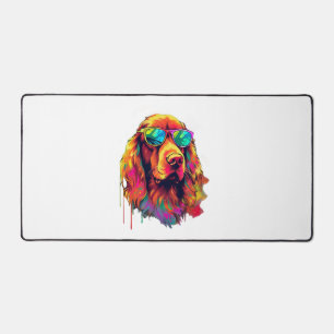 Irish Red Setter Dog Hunde Rasse für eine irische Schreibtischunterlage