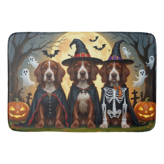 Irish Red Setter Dogs Pumpkin Halloween Funny Badematte (Vorderseite)