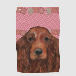Irish Red Setter Golfhandtuch