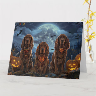 Irish Red Setter Halloween Gruselig Karte
