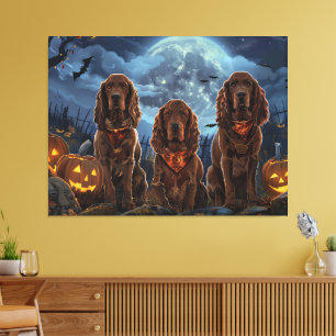 Irish Red Setter Halloween Gruselig Leinwanddruck
