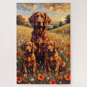 Irish Red Setter Herbstwiese Kunst
