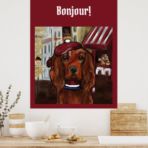 Irish Red Setter Postkarte Poster