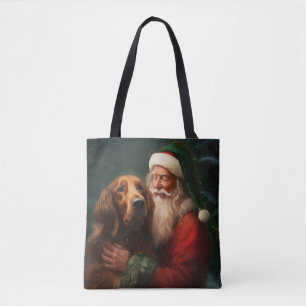 Irish Red Setter Santa Claus Festliche Weihnachten Tasche