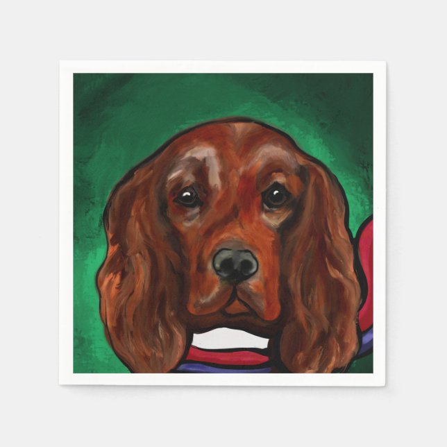 Irish Red Setter Serviette (Vorderseite)