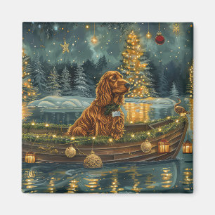 Irish Red Setter Weihnachtsfest Reise Magnet