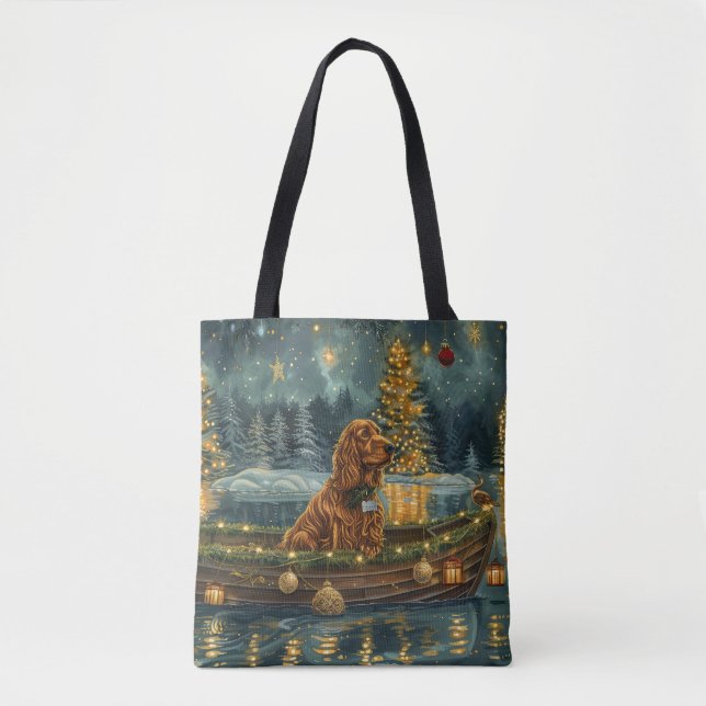 Irish Red Setter Weihnachtsfest Reise Tasche (Vorderseite)