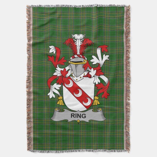 Irish Ring oder O_Ring Coat of Arms Familienwappen Decke (Vorderseite Vertikal)