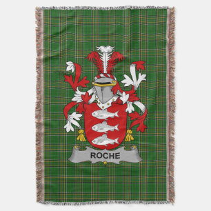 Irish Roche Coat of Arms Familienwappen Irland Iri Decke