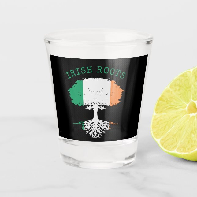 Irish Roots Family Tree Schnapsglas (Vorderseite)