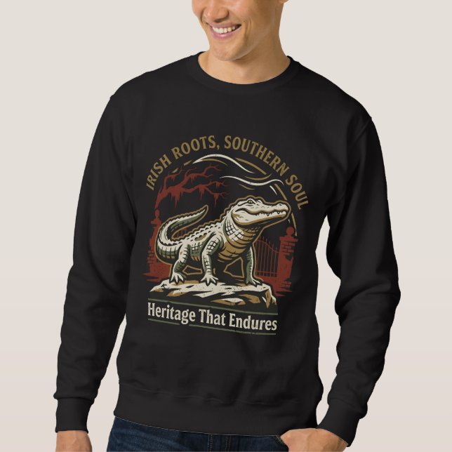 Irish Roots Southern Soul Alligator Sweatshirt (Vorderseite)