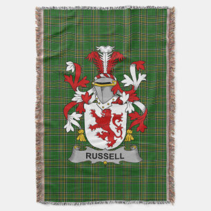 Irish Russell Coat of Arms Familienwappen Irland Decke
