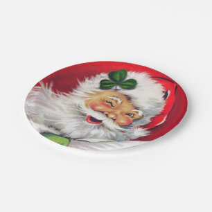 Irish Santa, Irish Christmas, Irland, Pappteller