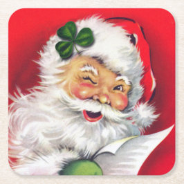 Irish Santa, Irish Christmas, Irland, Rechteckiger Pappuntersetzer