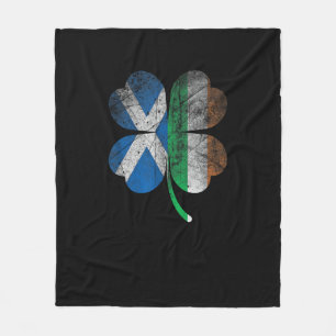 Irish Scott flagge Kleeblatt Ireland Saint Patrick Fleecedecke