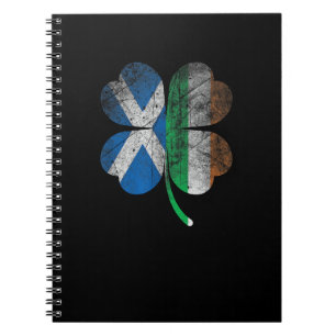 Irish Scott flagge Kleeblatt Ireland Saint Patrick Notizblock