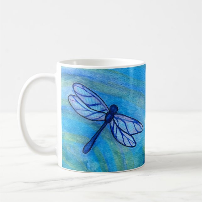 Irish Segen Brave Blue Dragonfly Course Kaffeetasse (Links)