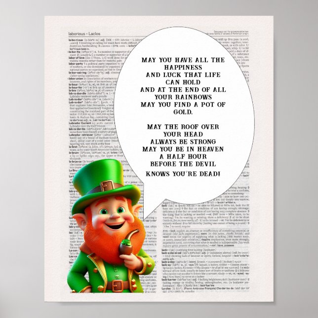 Irish Segen das Dach über dem Kopf Poster (Vorne)