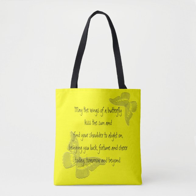 Irish Segen: Flüge eines Schmetterlings Tasche (Vorderseite)