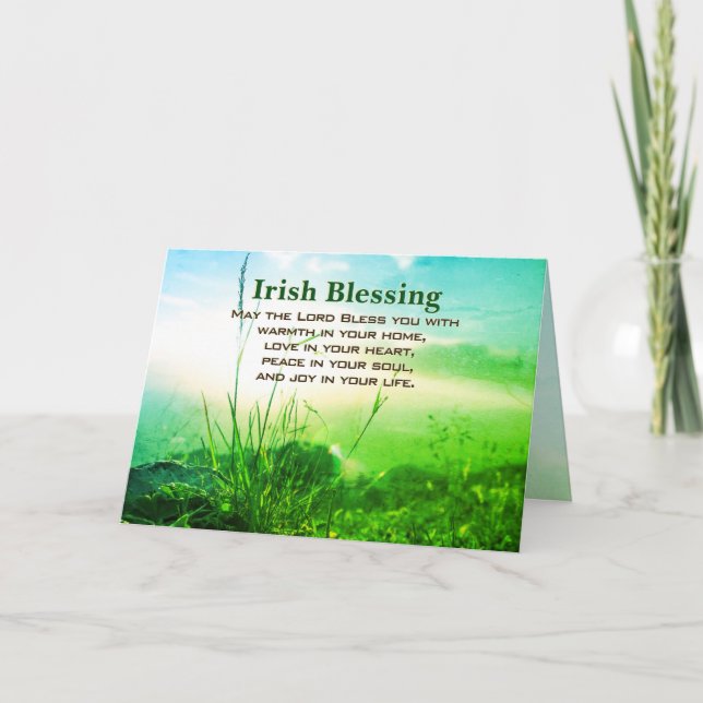 Irish Segen, Liebe in Dein Herz, Cliffs Irland Karte (Vorderseite)