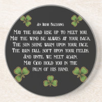 Irish Segen und Kleeblätter Schwarz und Grün