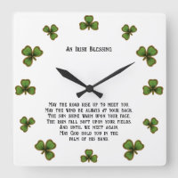Irish Segen und Kleeblätter Schwarz und Grün