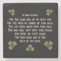 Irish Segen und Kleeblätter Schwarz und Grün