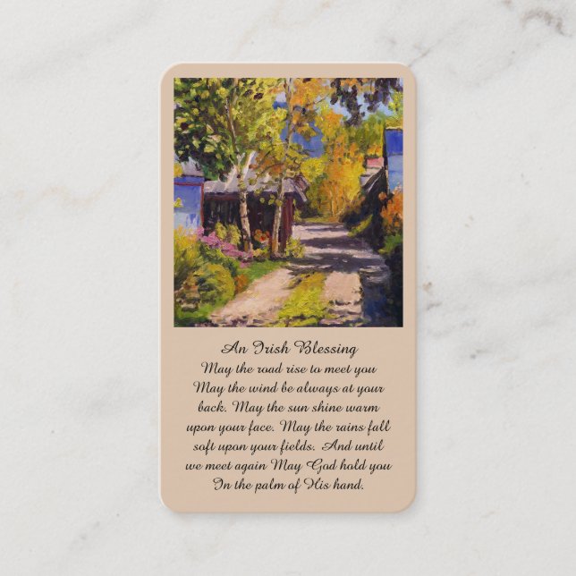 Irish Sessing Beileid Memorial Praetcard Visitenkarte (Vorderseite)