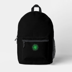 Irish Sessing Celtic Knot 4 Leaf Clover - St. Pat Bedruckter Rucksack