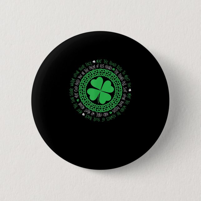 Irish Sessing Celtic Knot 4 Leaf Clover - St. Pat Button (Vorderseite)