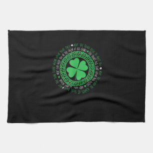 Irish Sessing Celtic Knot 4 Leaf Clover - St. Pat Geschirrtuch