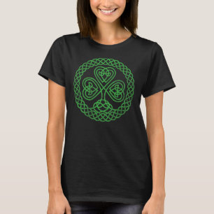 Irish Sessing Celtic Knot 4 Leaf Clover - St. Pat T-Shirt
