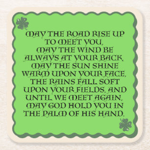 Irish Sessing Drink Coasters Rechteckiger Pappuntersetzer