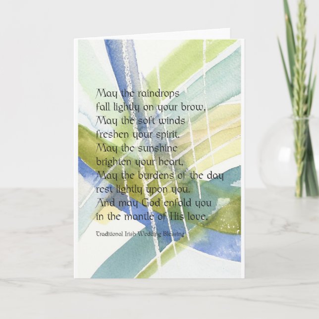 Irish Sessing for Wedding or Anniversary Card Karte (Vorderseite)