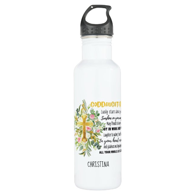 Irish Sessing für GODAUGHTER - Personalisiertes Ge Edelstahlflasche (Vorderseite)
