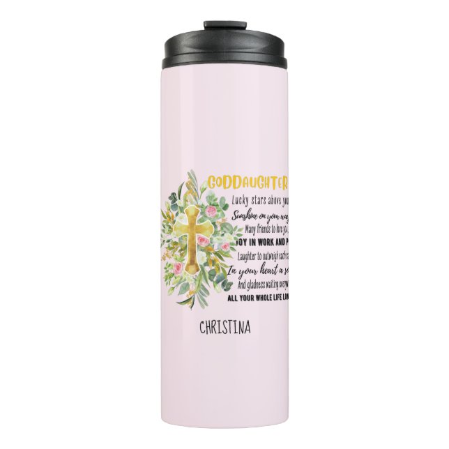 Irish Sessing für GODAUGHTER - Personalisiertes Ge Thermosbecher (Vorderseite)