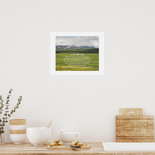 Irish Sessing Green Valley Landschaft Poster (Küche)