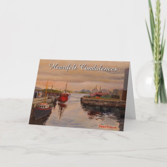 Irish Sessing Memorial Reds Blues Orange Gebet Dankeskarte (Vorderseite)