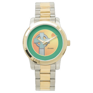 Irish Sessings Cross Personalisiert Armbanduhr