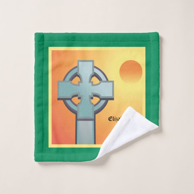Irish Sessings Cross Personalisiert Waschlappen (Waschlappen)