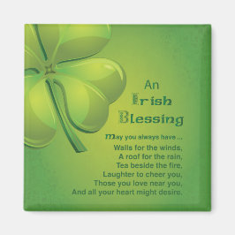 Irish Sessings Green Kleeblatt, keltisch Magnet