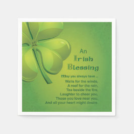 Irish Sessings Green Kleeblatt, keltisch Serviette