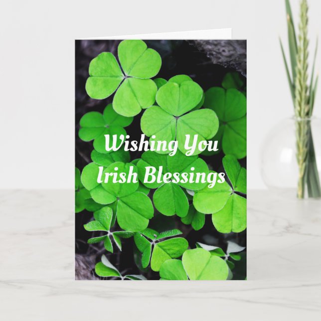 Irish Sessings Kleeblatts Grußkarte Karte (Vorderseite)