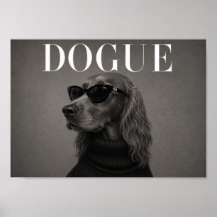 Irish Setter Chic Mode Hundekunst Druck Poster