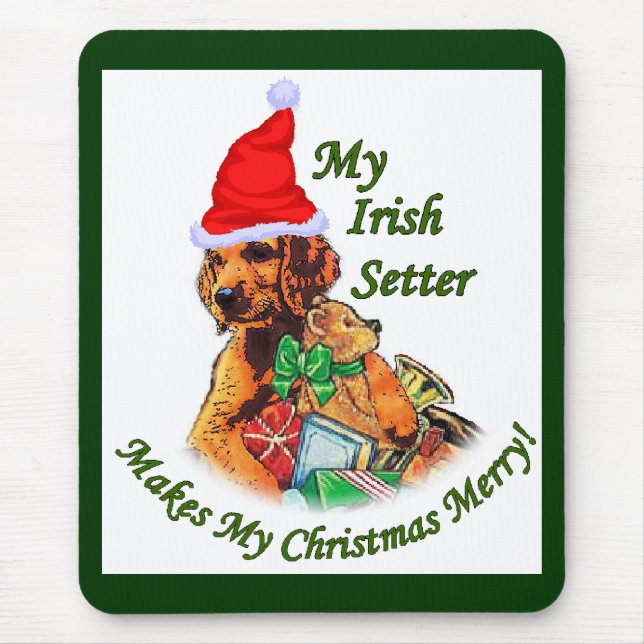 Irish Setter Christmas Geschenke Mousepad (Vorne)