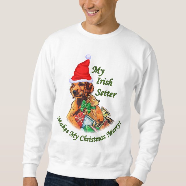 Irish Setter Christmas Geschenke Sweatshirt (Vorderseite)
