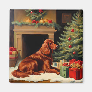 Irish Setter Christmas Magnet