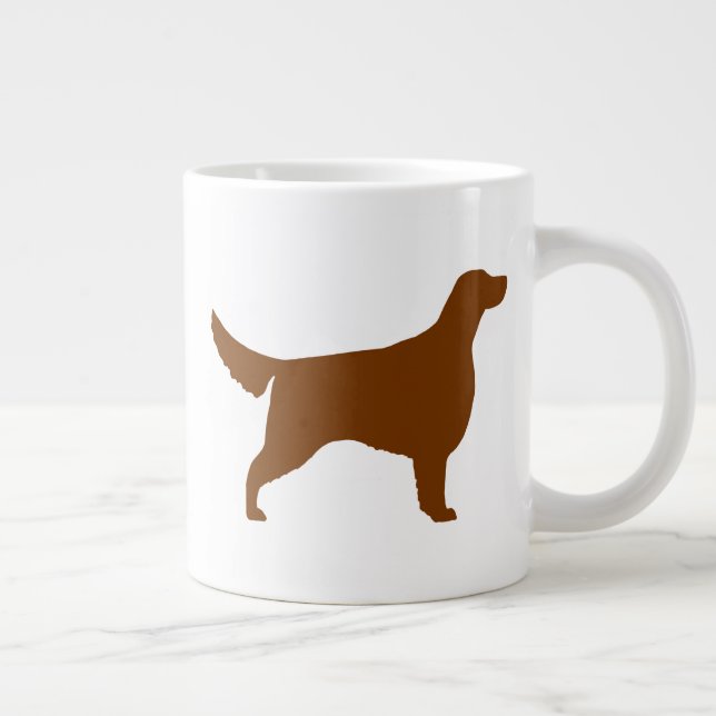 Irish Setter Dog Breed Silhouetten Jumbo-Tasse (Rechts)
